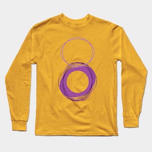 symbol of eight colored purple Long Sleeve T-Shirt